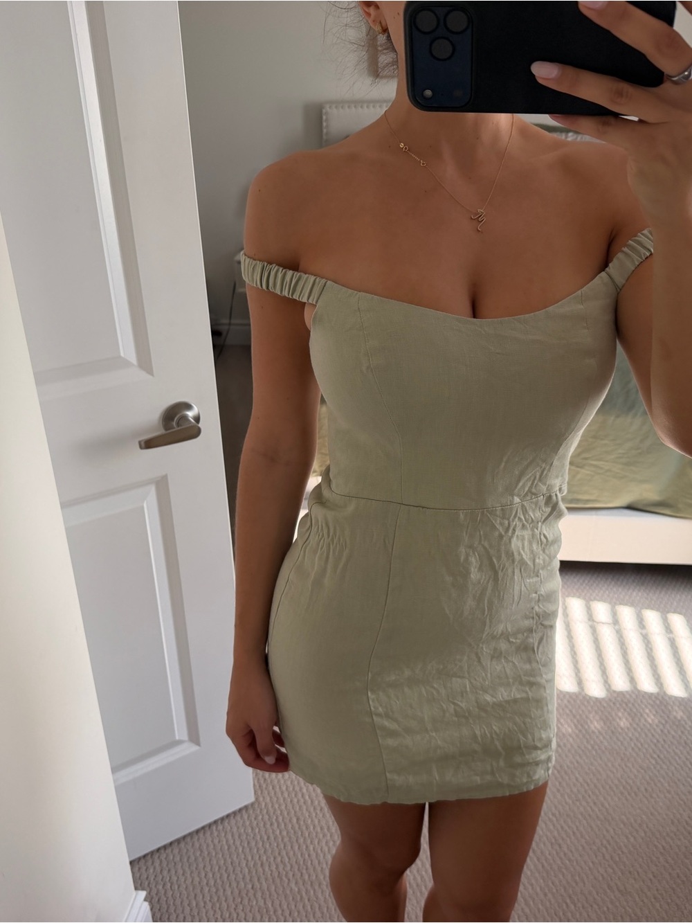 REFORMATION Linen Mini Dress